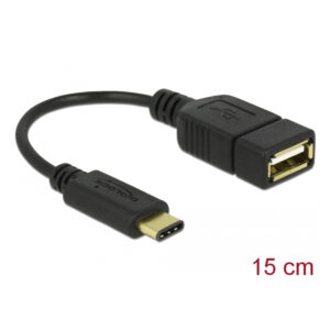 Delock OTG kábel USB 2.0 aljzat - USB-C dugó (65579)