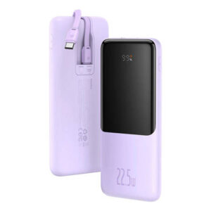 Baseus Elf power bank USB-C és Lightning kábelekkel (lila)