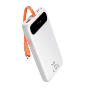 Baseus Block Power Bank 10000mAh, 20W + Lightning kábel (fehér)