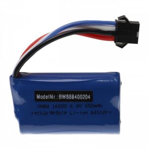 VHBW Helyettesítő modell / RC Akku 6.4V, Li-Ion, 650mAh, SM-4P-csatlakozó