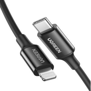 UGREEN USB-C - Lightning kábel, 1 m (fekete)
