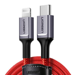 UGREEN USB-C - Lightning kábel, 1m (piros)