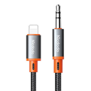 Mcdodo Lightning-3,5 mm-es AUX mini jack kábel, 1,8 m (fekete)