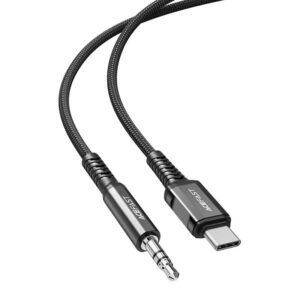 Acefast C1-08 USB-C kábel mini jack-hez 3,5 mm 1,2 m (fekete)