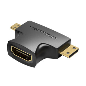Adapter 2 az 1-ben HDMI - Micro/Mini HDMI Vention AGFB0 4K 30Hz (fekete)