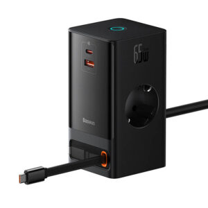 Baseus PowerCombo Fali töltő tápegység, 65W (fekete)
