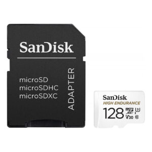 128 GB SanDisk microSDXC High Endurance memóriakártya +adapter
