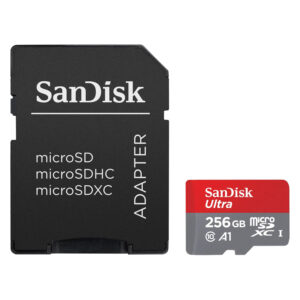 256 GB SanDisk Ultra microSDXC memóriakártya + adapter