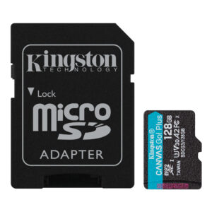 128 GB Kingston Canvas Go Plus MicroSDXC memóriakártya + adapter