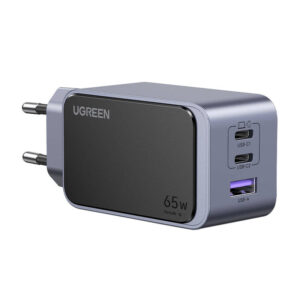 UGREEN Nexode S (Air) fali töltő, 65W, USB + 2x USB-C (szürke)